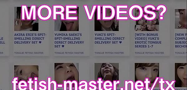  Japanese Asian Tongue Spit Face Nose Licking Sucking Kissing Handjob Fetish - More at fetish-master.net